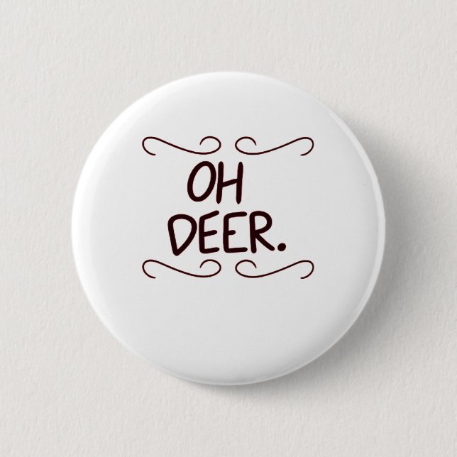 Alastor Oh Deer Creative Art Design  Button (Front)