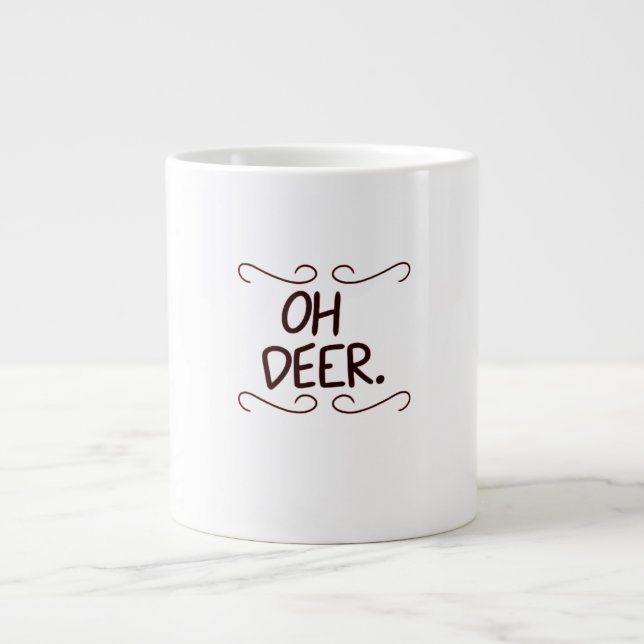 Alastor Oh Deer Creative Art Design  Giant Coffee Mug (Front)