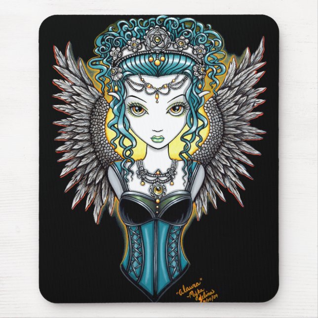 "Alaura" Gothic Guardian Angel mousepad (Front)