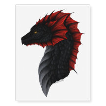 Alavon Dragon Profile Temporary Tattoo