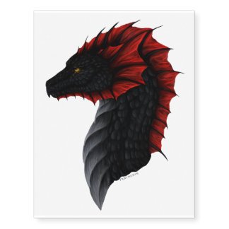 Alavon Dragon Profile Temporary Tattoo