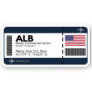 ALB Albany Boarding Pass - New York Travel Sticker