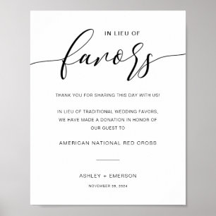 ALBA - Classic & Elegant In Lieu Of Favors Sign