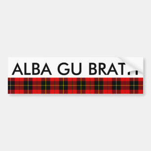 Alba Gu Brath Scotland Forever Wallace Tartan Bumper Sticker
