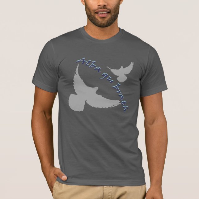 Alba Gu Brath Scots Gaelic Flying Bird Art T-Shirt (Front)