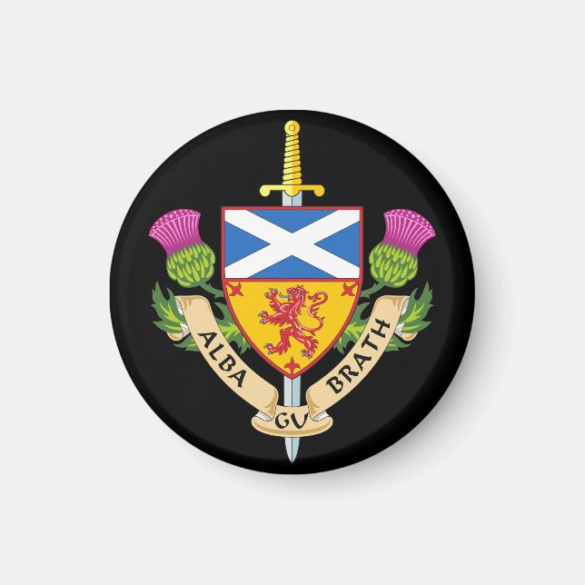 Alba Gu Bràth Scottish Heritage Crest Inspired Magnet (Front)