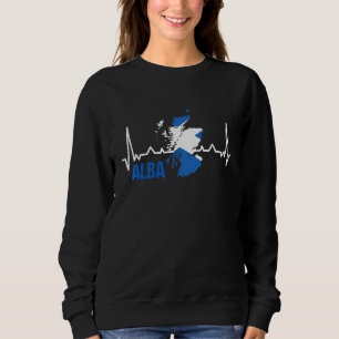 Alba Heartbeat Scotland Scottish Flag Scotland Hea Sweatshirt