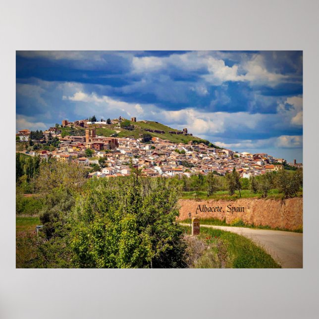 Albacete, Spain cityscape photograph, Poster (Front)
