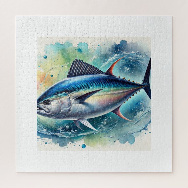 Albacore Tuna 210824AREF125 - Watercolor Jigsaw Puzzle (Vertical)