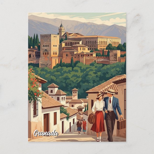 Albaicin Granada Spain Travel Postcard (Front)