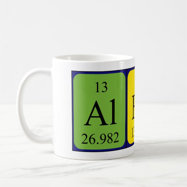 Albane periodic table name mug (Left)