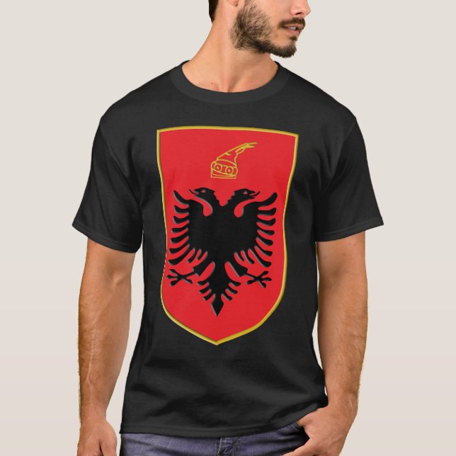 Albania 3d Ensignia T-Shirt (Front)