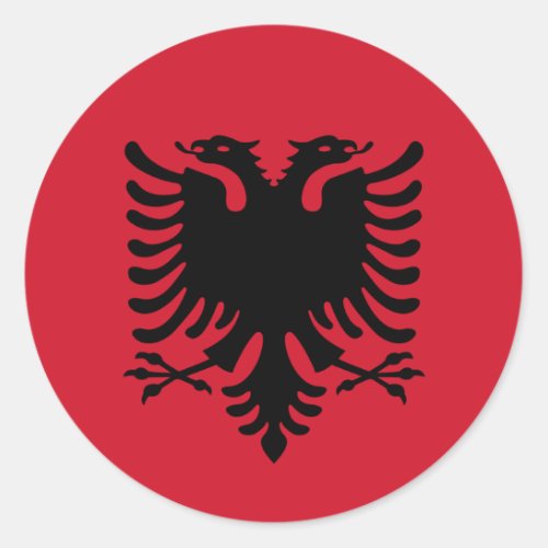 AlbaniaAlbaniAlbanian Flag Classic Round Sticker