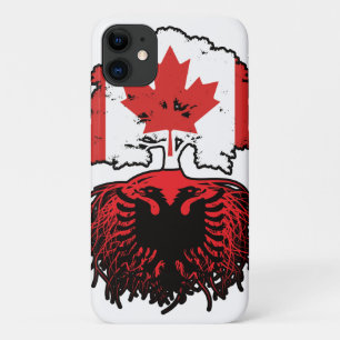Albania Albanian Canadian Canada Tree Roots Flag iPhone 11 Case