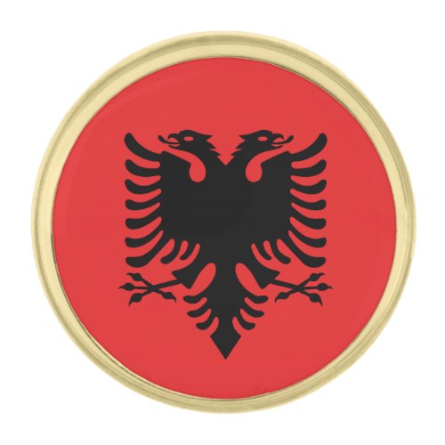 Albania  Albanian Coat of Arms Flag  business Gold Finish Lapel Pin