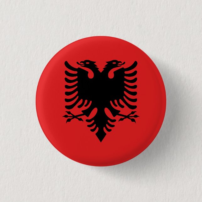 Albania (Albanian) Flag Button (Front)