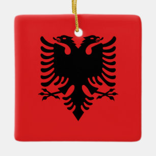Albania (Albanian) Flag Ceramic Ornament
