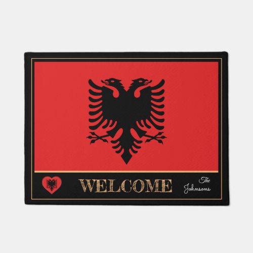 Albania  Albanian Flag house mats sports Welcome