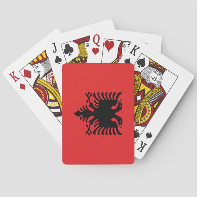 Albania (Albanian) Flag Poker Cards (Back)