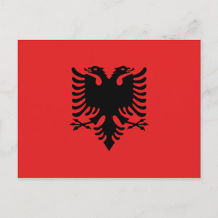 Albania - Albanian Flag - Postcard