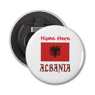 Albania Albanian Flag Red Personalized Bottle Opener