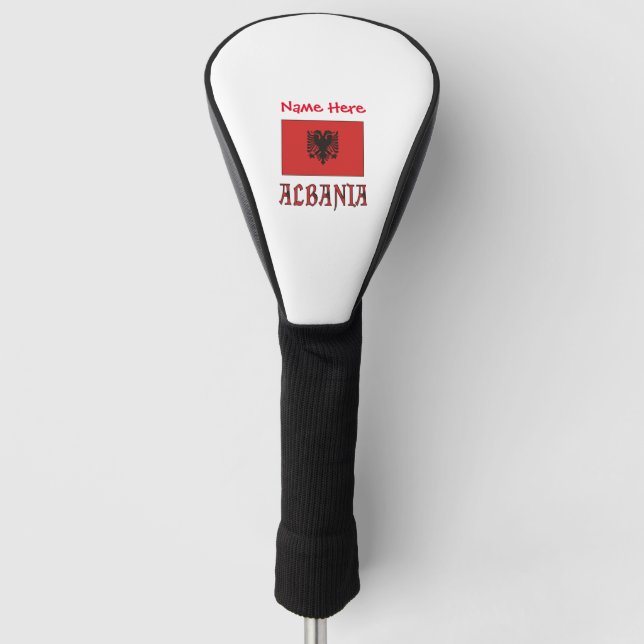 Albania Albanian Flag Red Personalized Golf Head Cover (Front)