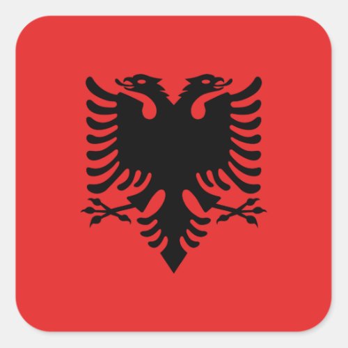 Albania Albanian Flag Square Sticker