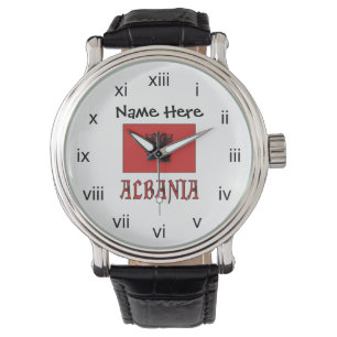 Albania and Albanian Flag Personalized  Watch