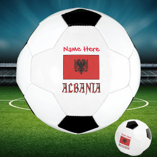 Albania and Albanian Flag Red Personalization Soccer Ball