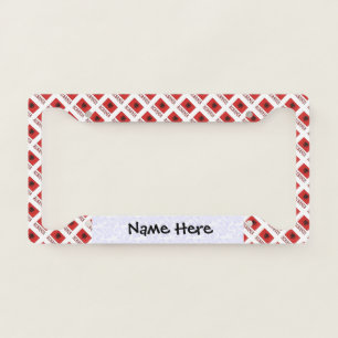 Albania and Albanian Flag Tiled Personalized License Plate Frame