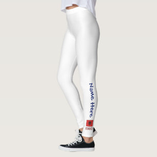 Albania and Albanian Flag with Your Name Leggings