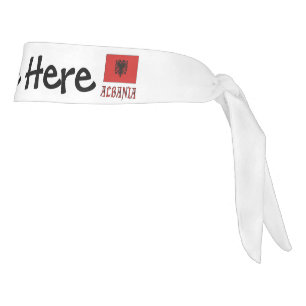 Albania and Albanian Flag with Your Name Tie Headb Headband