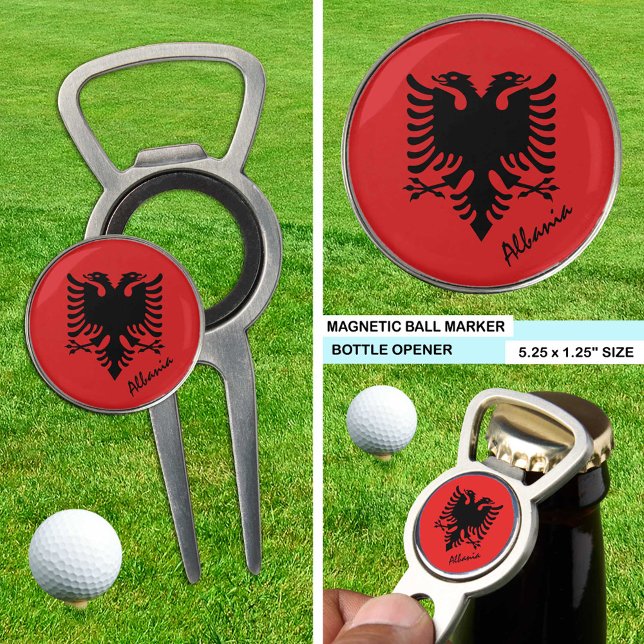 Albania bottle opener, golf marker, Albanian Flag Divot Tool (Creator Uploaded)