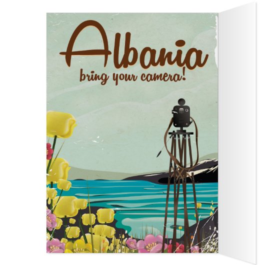 Albania Camera Vintage travel poster (Inside (Left))