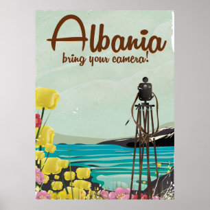 Albania Camera Vintage travel poster