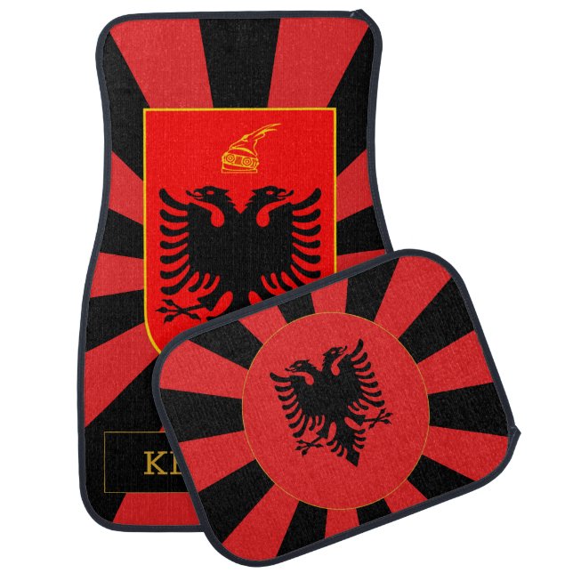 Albania Car Floor Mat & Albanian Flag / Patriots (Set)