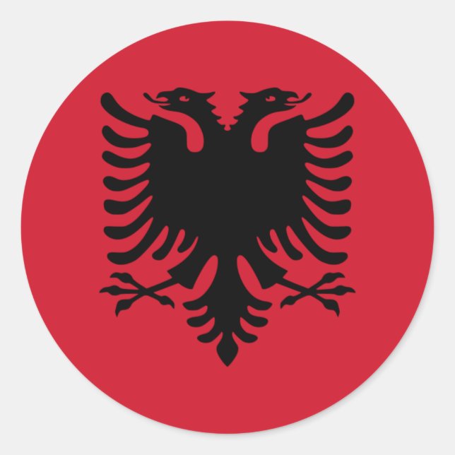 albania classic round sticker (Front)