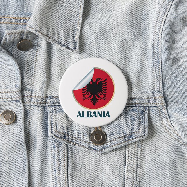 Albania Double Headed Eagle Emblem  Button (Creator Uploaded)