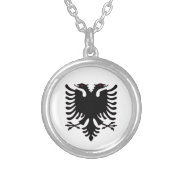 Albania Double Headed Eagle Silver Necklace at Zazzle