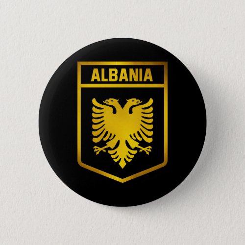 Albania Emblem Button