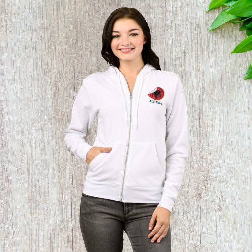 Albania Emblem Womens Full_Zip Hoodie