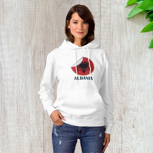 Albania Emblem Womens Hoodie