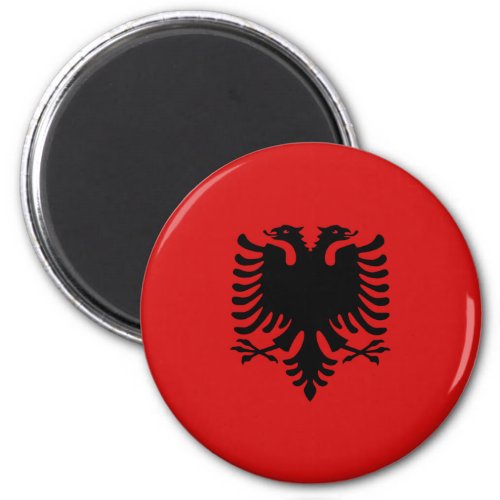Albania Fisheye Flag Magnet