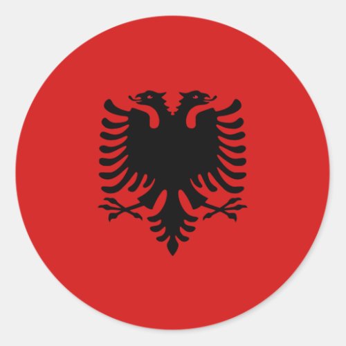 Albania Fisheye Flag Sticker