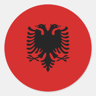 Albania Fisheye Flag Sticker
