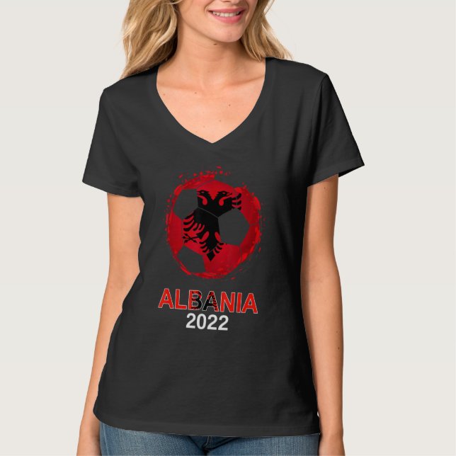 Albania Flag 2022 Supporter Albanian Soccer Team A T-Shirt (Front)