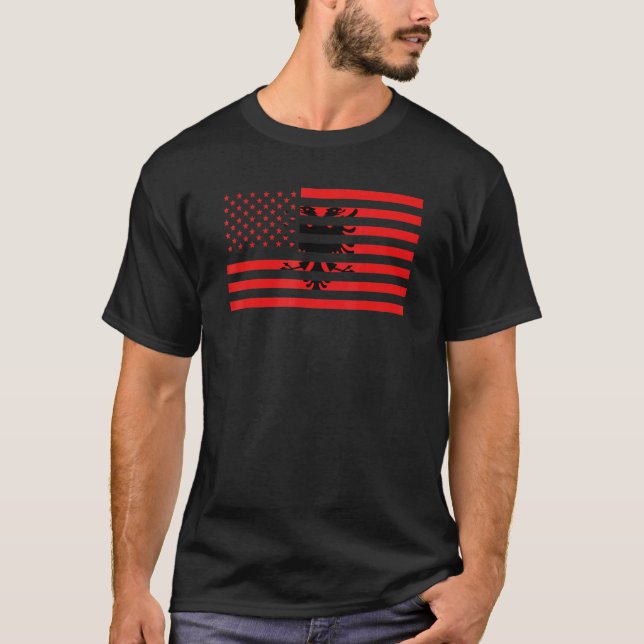 Albania Flag Albania Albanian 1 T-Shirt (Front)
