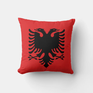 Albania Flag, American MoJo Pillow