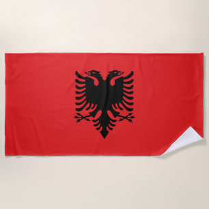 Albania Flag Beach Towel