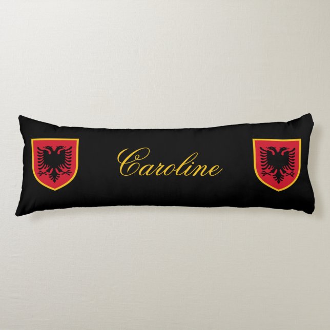 Albania Flag Body Pillow (Front)